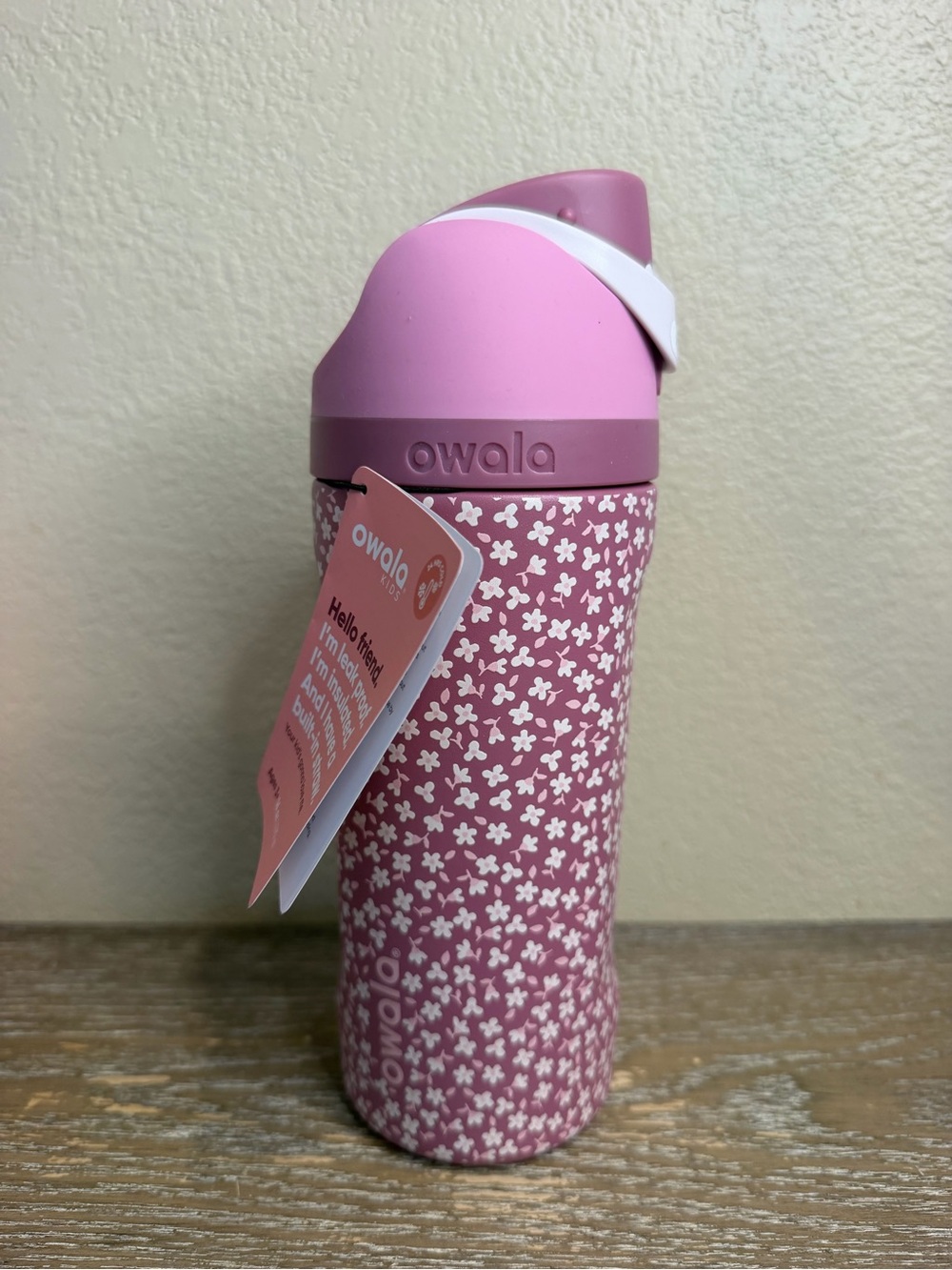 Owala 16 oz Cat & Jack Target Exclusive kid FreeSip Water Bottle  Pink Flowers